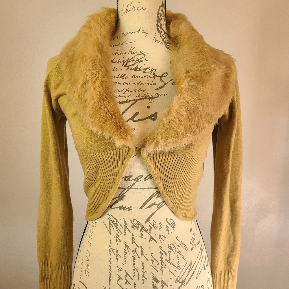 Vintage XOXO Real Fur Shrug  sz M
